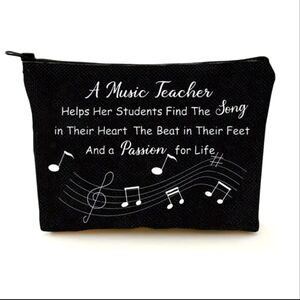 Music Teacher Bag, Makeup Bag, Music Teacher Thank You Gift